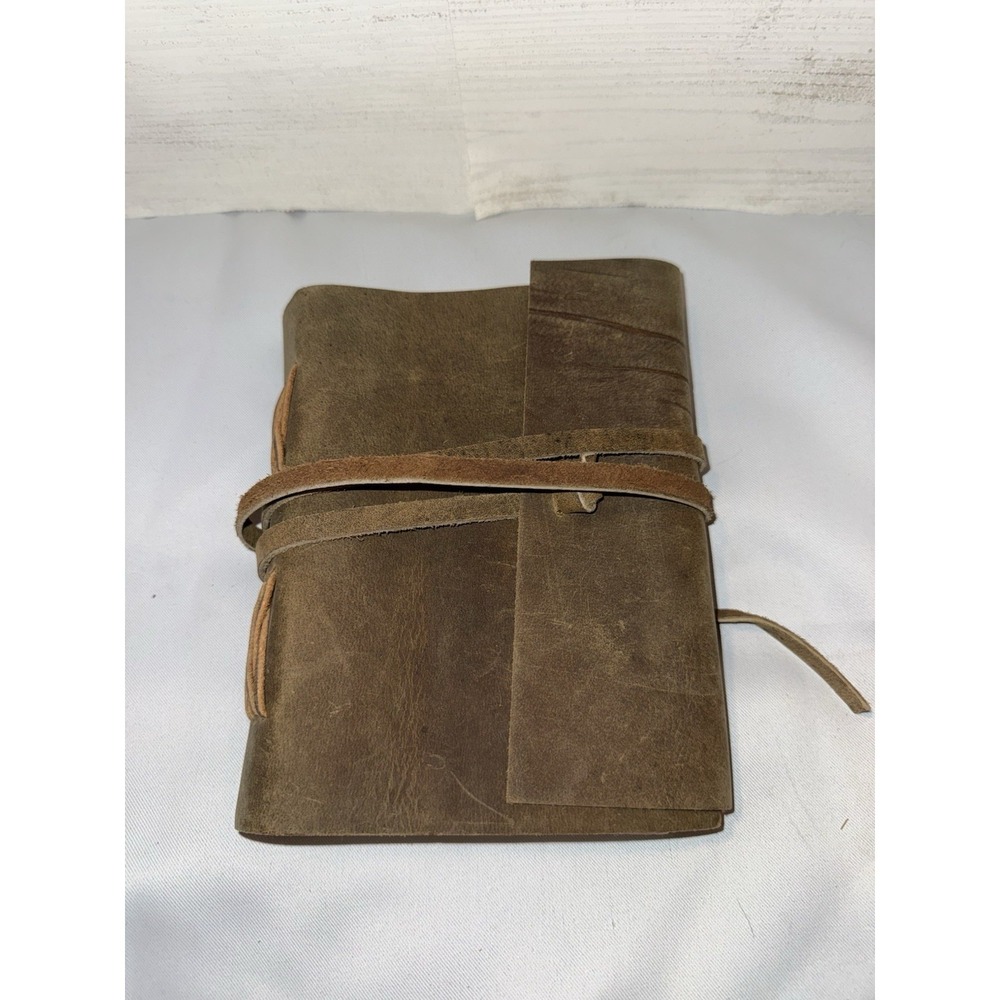 Leather Bound Journal Handmade note book with long tie wrap leather book craft